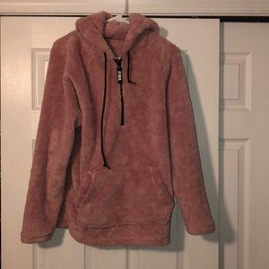 PINK Sherpa quarter zip
